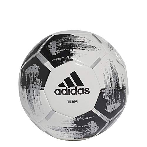 adidas Team Glider Balón de Fútbol, Hombre, White/Black/Silver Met, 5 adidas Team Glider Balón de Fútbol, Hombre, White/Black/Silver Met, 5