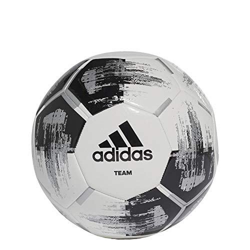 adidas Team Glider Balón de Fútbol, Hombre, White/Black/Silver Met, 5