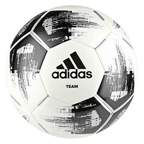 adidas Team Glider Balón de Fútbol, Hombre, White/Black/Silver Met, 5 adidas Team Glider Balón de Fútbol, Hombre, White/Black/Silver Met, 5