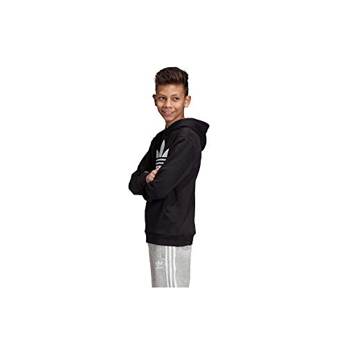 adidas Trefoil Hoodie Sudadera, Unisex niños, Black/White, 8-9Y