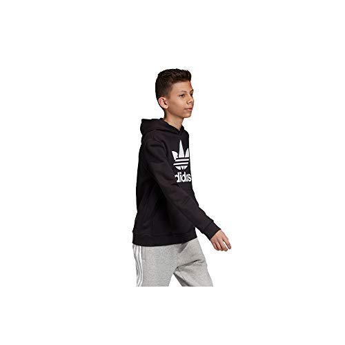 adidas Trefoil Hoodie Sudadera, Unisex niños, Black/White, 8-9Y