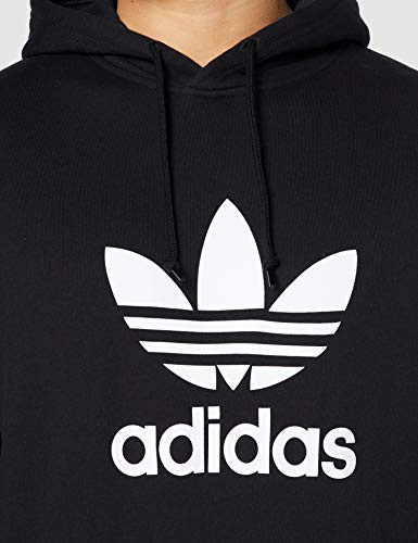 adidas Trefoil Hoodie Sweatshirt, Hombre, Black, S