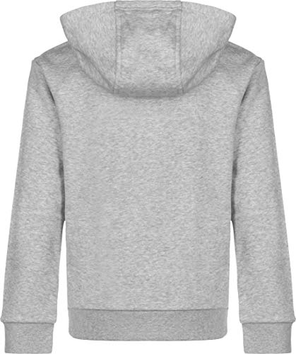 adidas Trefoil Hoodie Sweatshirt, Unisex niños, Medium Grey Heather/White, 910Y