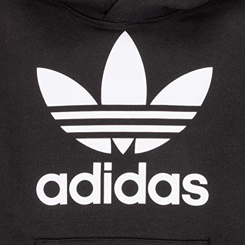 adidas Trefoil Sweatshirt Hoodie Sudadera, Unisex Infantil, Negro (Black/White), 152