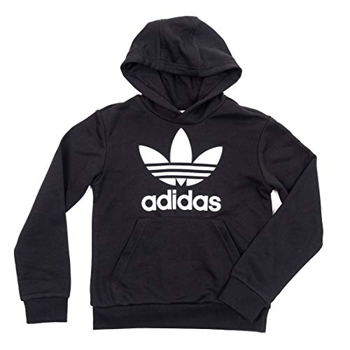 adidas Trefoil Sweatshirt Hoodie Sudadera, Unisex Infantil, Negro (Black/White), 152