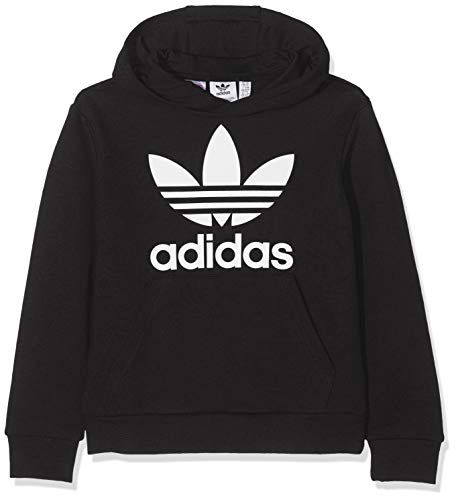 adidas Trefoil Sweatshirt Hoodie Sudadera, Unisex Infantil, Negro (Black/White), 152