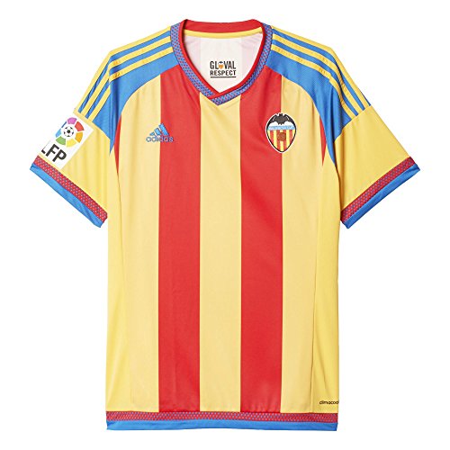 adidas Valencia Away JSY Camiseta, Hombre, Amarillo/Rojo/Azul, S adidas Valencia Away JSY Camiseta, Hombre, Amarillo/Rojo/Azul, S