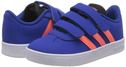 adidas VL Court 2.0 CMF C, Zapatillas de Gimnasio Unisex Niños, Team Royal Blue/Signal Coral/Core Black, 34 EU