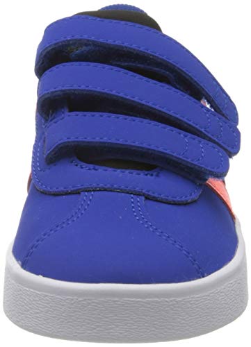 adidas VL Court 2.0 CMF C, Zapatillas de Gimnasio Unisex Niños, Team Royal Blue/Signal Coral/Core Black, 34 EU