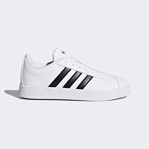 Adidas VL Court 2.0 K, Zapatillas de Deporte Unisex Adulto, Blanco (Footwear White/Core Black/Footwear White 0), 38 2/3 EU Adidas VL Court 2.0 K, Zapatillas de Deporte Unisex Adulto, Blanco (Footwear White/Core Black/Footwear White 0), 38 2/3 EU