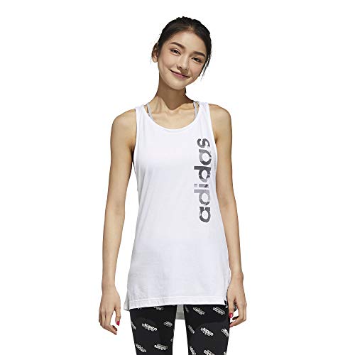 adidas W Boxed Camo Tk Camiseta sin Mangas, Mujer, White/Black, M