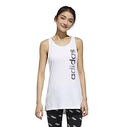 adidas W Boxed Camo Tk Camiseta sin Mangas, Mujer, White/Black, M adidas W Boxed Camo Tk Camiseta sin Mangas, Mujer, White/Black, M