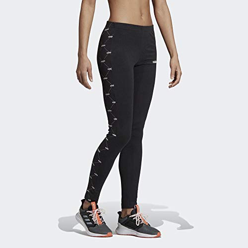 adidas W Core Favourites Leggings Pants, Mujer, Black/White, L