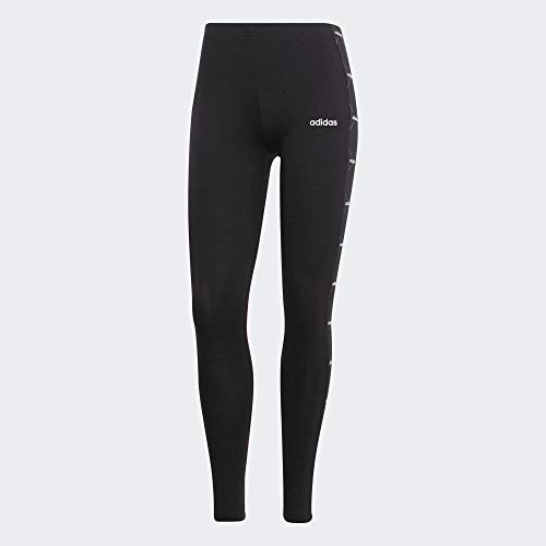 adidas W Core Favourites Leggings Pants, Mujer, Black/White, L