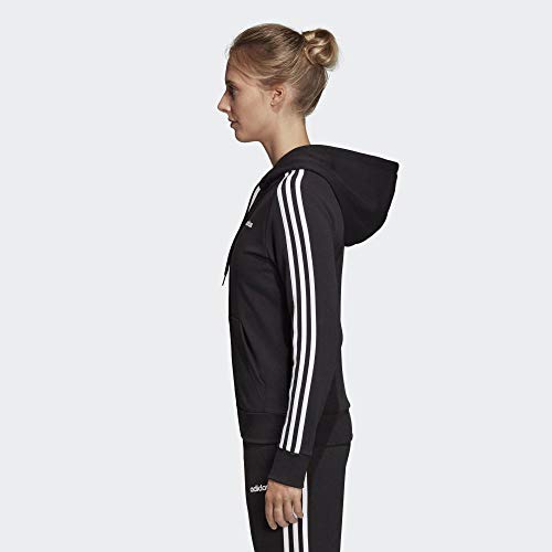 adidas W E 3S FZ HD Sudadera, Mujer, Negro (Black/White), XS