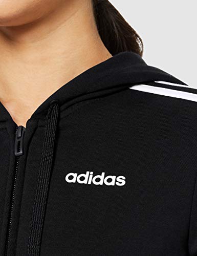 adidas W E 3S FZ HD Sudadera, Mujer, Negro (Black/White), XS