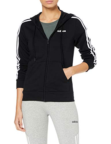 adidas W E 3S FZ HD Sudadera, Mujer, Negro (Black/White), XS