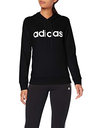 adidas W E Lin OH HD Sudadera, Mujer, Black/White, XL