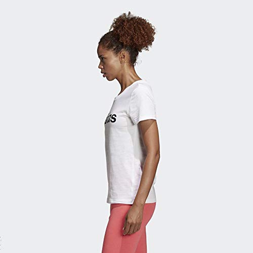 adidas W E Lin Slim T T-Shirt, Mujer, White/Black, M