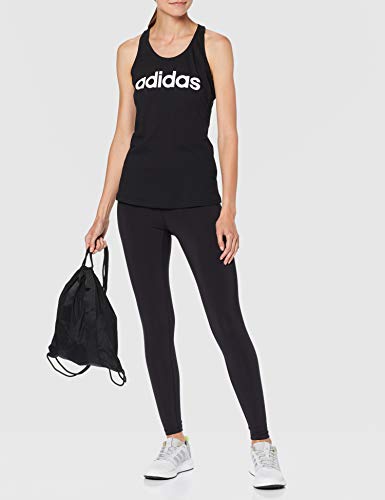 adidas W E Lin Slim TK Camiseta sin Mangas, Mujer, Black/White, S