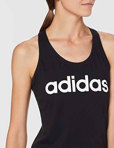 adidas W E Lin Slim TK Camiseta sin Mangas, Mujer, Black/White, S adidas W E Lin Slim TK Camiseta sin Mangas, Mujer, Black/White, S