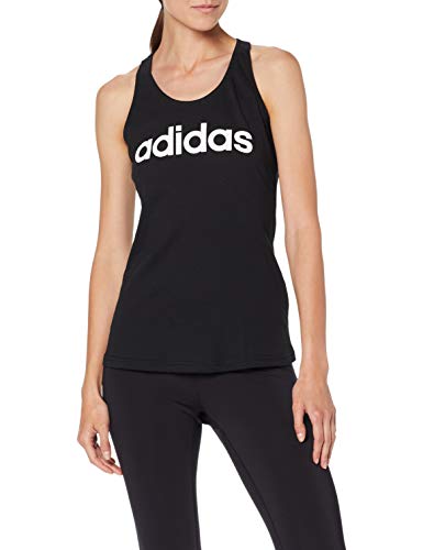 adidas W E Lin Slim TK Camiseta sin Mangas, Mujer, Black/White, S adidas W E Lin Slim TK Camiseta sin Mangas, Mujer, Black/White, S