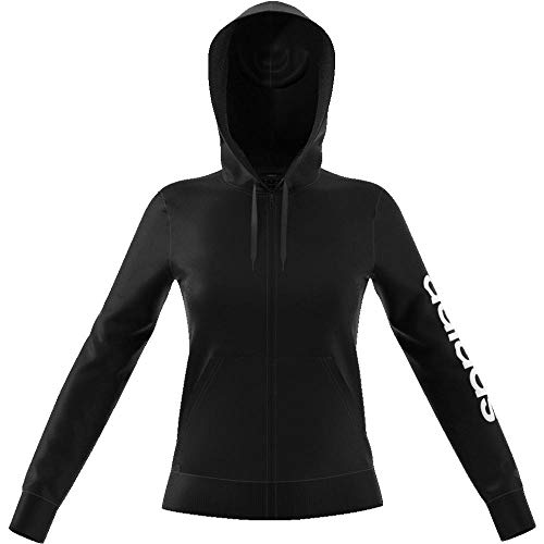 adidas W Essentials Linear HD Sudadera con Capucha, Mujer, Negro (Black/White), S