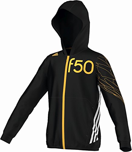 Adidas YB F50 Kn Full Zip - Balón de fútbol (talla 128), color negro Adidas YB F50 Kn Full Zip - Balón de fútbol (talla 128), color negro