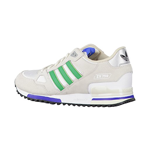 adidas Zx 750, Zapatillas Hombre, Multicolor (White / Verde / Beige), 38 2/3 EU (5.5 UK)