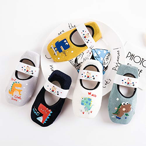 Adorel Calcetines Invisibles Antideslizantes para Niños Lote de 5 Dinosaurio 2-3 Años (Tamaño del Fabricante M) Adorel Calcetines Invisibles Antideslizantes para Niños Lote de 5 Dinosaurio 2-3 Años (Tamaño del Fabricante M)