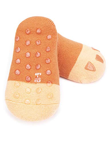 Adorel Calcetines Zapato Antideslizantes para Bebé Lote de 6 Pata de Gato 1-2 Años (Tamaño del Fabricante M)