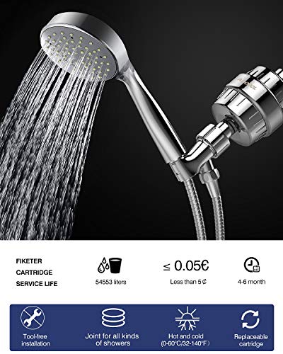 ADOVEL 2019 Filtro para Ducha Universal de alta Salida, con nueva Columna de Calcio de alta Eficiencia de Sulfito de Calcio, Purificador de múltiples Etapas, Elimina Cloro Flúor Metales Pesados ADOVEL 2019 Filtro para Ducha Universal de alta Salida, con nueva Columna de Calcio de alta Eficiencia de Sulfito de Calcio, Purificador de múltiples Etapas, Elimina Cloro Flúor Metales Pesados