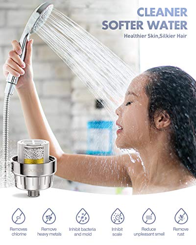 ADOVEL 2019 Filtro para Ducha Universal de alta Salida, con nueva Columna de Calcio de alta Eficiencia de Sulfito de Calcio, Purificador de múltiples Etapas, Elimina Cloro Flúor Metales Pesados ADOVEL 2019 Filtro para Ducha Universal de alta Salida, con nueva Columna de Calcio de alta Eficiencia de Sulfito de Calcio, Purificador de múltiples Etapas, Elimina Cloro Flúor Metales Pesados