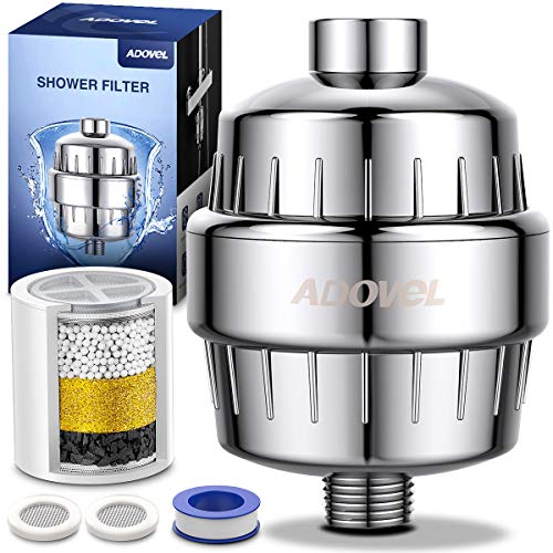 ADOVEL 2019 Filtro para Ducha Universal de alta Salida, con nueva Columna de Calcio de alta Eficiencia de Sulfito de Calcio, Purificador de múltiples Etapas, Elimina Cloro Flúor Metales Pesados ADOVEL 2019 Filtro para Ducha Universal de alta Salida, con nueva Columna de Calcio de alta Eficiencia de Sulfito de Calcio, Purificador de múltiples Etapas, Elimina Cloro Flúor Metales Pesados