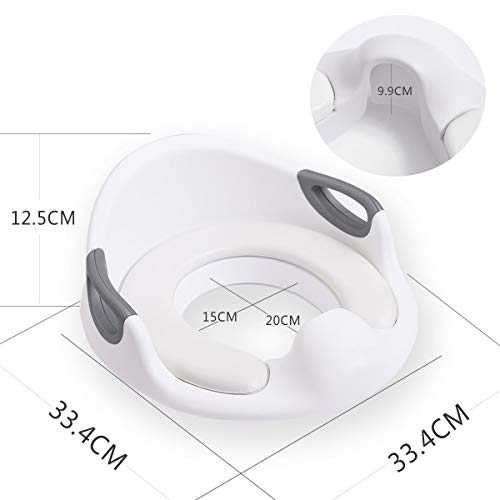 ADOVEL Asiento Inodoro para Niños, Reductor de WC para Bebé, Tapa WC con reposabrazos, respaldo, tapizado, deflector, diseño antideslizante, Ayuda para aprender a ir al baño ADOVEL Asiento Inodoro para Niños, Reductor de WC para Bebé, Tapa WC con reposabrazos, respaldo, tapizado, deflector, diseño antideslizante, Ayuda para aprender a ir al baño
