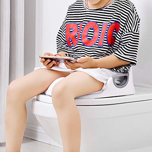 ADOVEL Asiento Inodoro para Niños, Reductor de WC para Bebé, Tapa WC con reposabrazos, respaldo, tapizado, deflector, diseño antideslizante, Ayuda para aprender a ir al baño ADOVEL Asiento Inodoro para Niños, Reductor de WC para Bebé, Tapa WC con reposabrazos, respaldo, tapizado, deflector, diseño antideslizante, Ayuda para aprender a ir al baño
