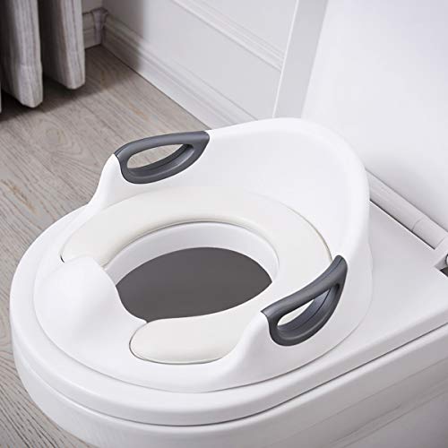 ADOVEL Asiento Inodoro para Niños, Reductor de WC para Bebé, Tapa WC con reposabrazos, respaldo, tapizado, deflector, diseño antideslizante, Ayuda para aprender a ir al baño ADOVEL Asiento Inodoro para Niños, Reductor de WC para Bebé, Tapa WC con reposabrazos, respaldo, tapizado, deflector, diseño antideslizante, Ayuda para aprender a ir al baño
