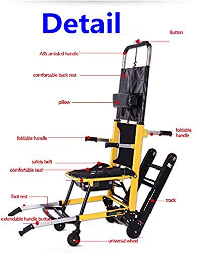 A&DW Escalera Eléctrica Que Sube La Silla De Ruedas, Ancianos Portátiles Tripulados Plegables Subiendo Y Bajando Escaleras Silla De Ruedas A&DW Escalera Eléctrica Que Sube La Silla De Ruedas, Ancianos Portátiles Tripulados Plegables Subiendo Y Bajando Escaleras Silla De Ruedas
