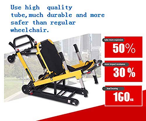 A&DW Escalera Eléctrica Que Sube La Silla De Ruedas, Ancianos Portátiles Tripulados Plegables Subiendo Y Bajando Escaleras Silla De Ruedas A&DW Escalera Eléctrica Que Sube La Silla De Ruedas, Ancianos Portátiles Tripulados Plegables Subiendo Y Bajando Escaleras Silla De Ruedas