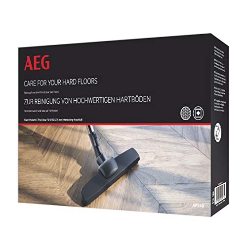 AEG AP240 Silent Parketto (boquilla de parquet, potencia de succión óptima, cabello 100% natural, limpieza suave, silenciosa, adecuada para ventosas AEG con tubo redondo de 32 mm, negro)