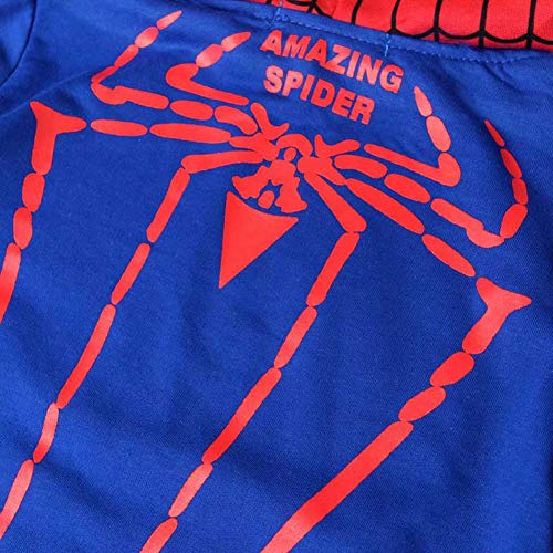 AEIL Boys Casual Chándal Sudaderas con Capucha Niños Traje de 2 Piezas Spiderman Cosplay Set Traje de Manga Larga Traje Deportivo Ropa Mono