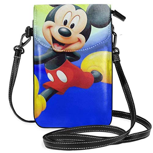 AEMAPE Bolsos Cruzados para Mujer - Mi-CK-EY-Mouse Caricaturas Cartera pequeña para teléfono Celular con Ranuras para Tarjetas de crédito-1JW