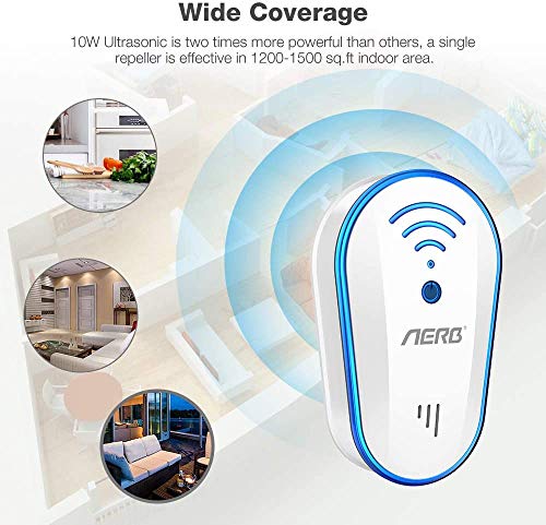 Aerb Ultrasonico Repelente de Mosquitos 10W, Eficiente Antimosquitos Electrico Ultrasonido Control de Insecto para Moscas, Hormigas, Insectos, Cucarachas, Roedores (2 Pcs) Aerb Ultrasonico Repelente de Mosquitos 10W, Eficiente Antimosquitos Electrico Ultrasonido Control de Insecto para Moscas, Hormigas, Insectos, Cucarachas, Roedores (2 Pcs)