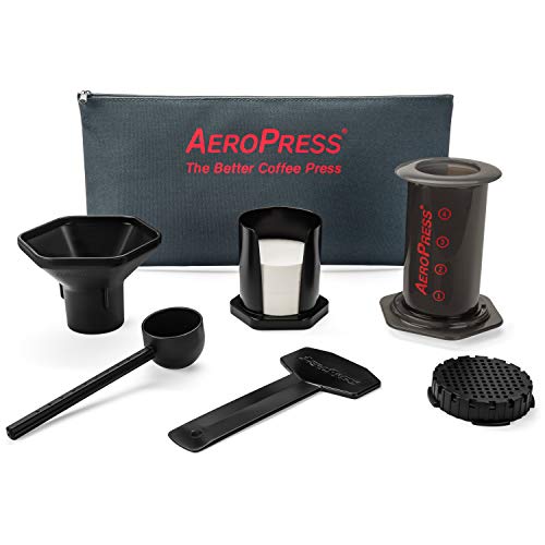 Aerobie AeroPress - Cafetera a presión para cafés y expresos (Incluye Bolsa de Nylon con Cremallera), Color Negro Aerobie AeroPress - Cafetera a presión para cafés y expresos (Incluye Bolsa de Nylon con Cremallera), Color Negro