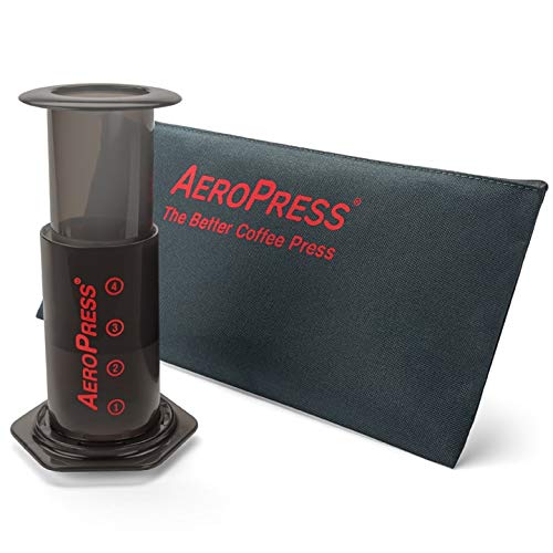 Aerobie AeroPress - Cafetera a presión para cafés y expresos (Incluye Bolsa de Nylon con Cremallera), Color Negro Aerobie AeroPress - Cafetera a presión para cafés y expresos (Incluye Bolsa de Nylon con Cremallera), Color Negro