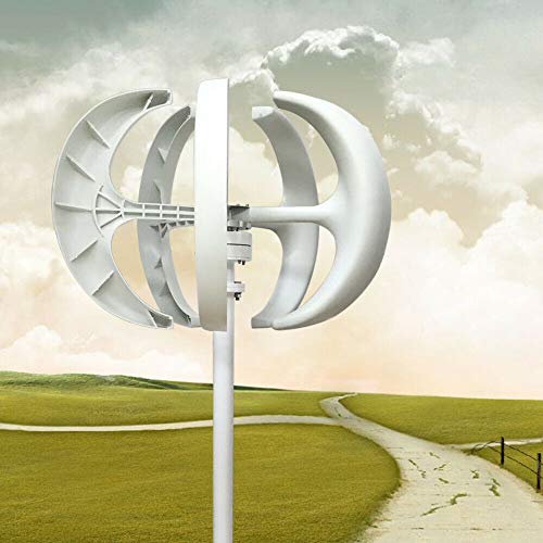 Aerogenerador 600W 24V Generador de turbina eólica Linterna blanca Generador de viento vertical 5 palas Kit de turbina eólica con controlador Sin poste Aerogenerador 600W 24V Generador de turbina eólica Linterna blanca Generador de viento vertical 5 palas Kit de turbina eólica con controlador Sin poste