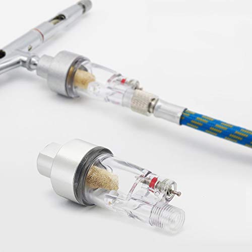 Aerógrafo Mini separador en línea Filtro de aire y trampa de agua para Se conecta a aerógrafos y mangueras con roscas de 1/8" Aerógrafo Mini separador en línea Filtro de aire y trampa de agua para Se conecta a aerógrafos y mangueras con roscas de 1/8"