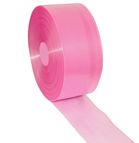 AERZETIX: 10 metros 10cm Mangas vaina tubulares para embalaje bolsa antiestatica termosellable polietileno rosa transparente C17629