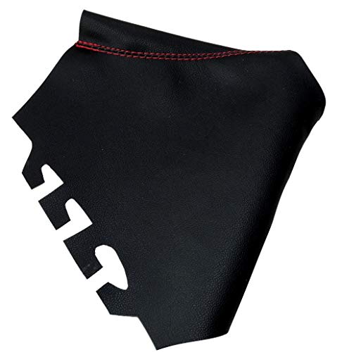 AERZETIX: Funda para palanca de cambios de piel sintética con costuras de colores variables (negro con costuras rojo) AERZETIX: Funda para palanca de cambios de piel sintética con costuras de colores variables (negro con costuras rojo)