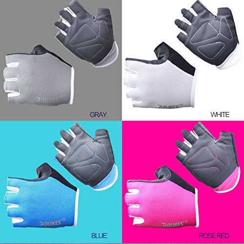 Aesy Guantes de gimnasio para mujeres/hombres, para entrenamiento corporal, para construcción, fitness, ejercicio, levantamiento de pesas (talla S, 17 – 18 cm), color rosa